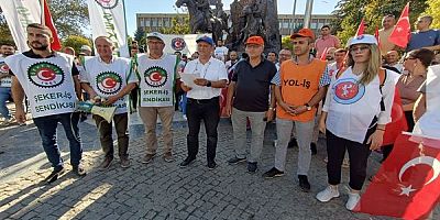 Türkiş'e bağlı sendikalar Uşak'ta Hayat Pahalılığı Nedeniyle Basın Açıklaması Yaptı. 